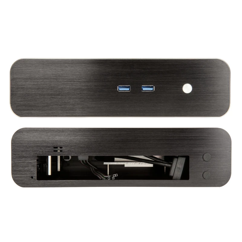 Akasa Euler S Lüfterloses Thin-Mini-ITX-Gehäuse, OEM – schwarz