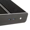 Akasa Euler S Lüfterloses Thin-Mini-ITX-Gehäuse, OEM – schwarz