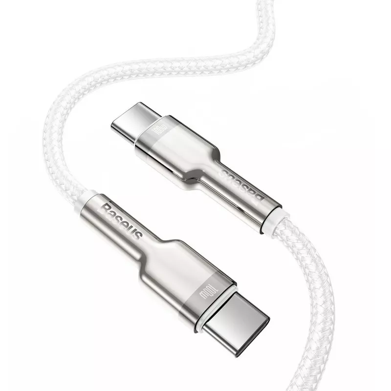 Kabel USB-C auf USB-C Baseus Cafule, 100W, 2m (weiß)