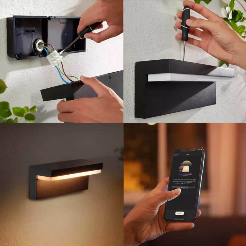 Philips Hue Nyro White & Cool Amb. Wandleuchte 1000lm schwarz