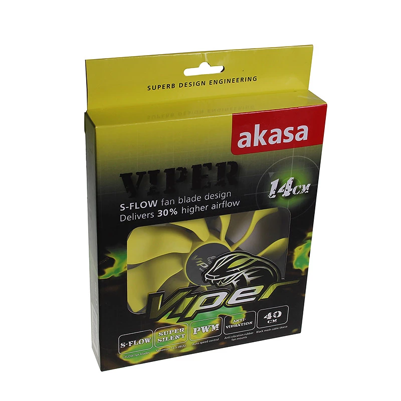 Akasa Viper PWM-Lüfter, gelb - 140 mm