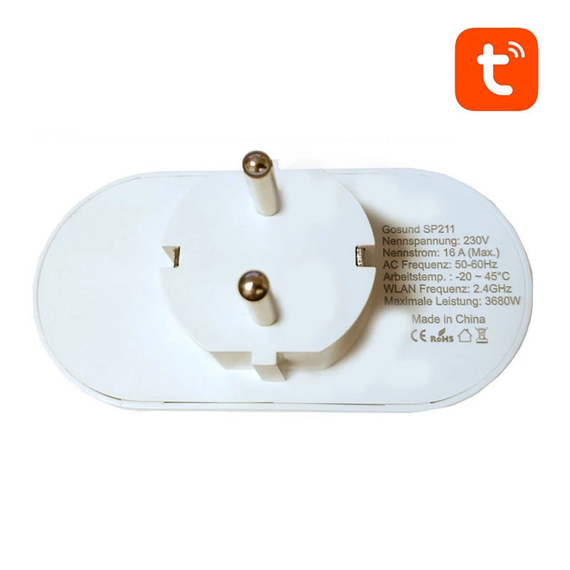 Dualer intelligenter Stecker WiFi Gosund SP211 3500W, Tuya