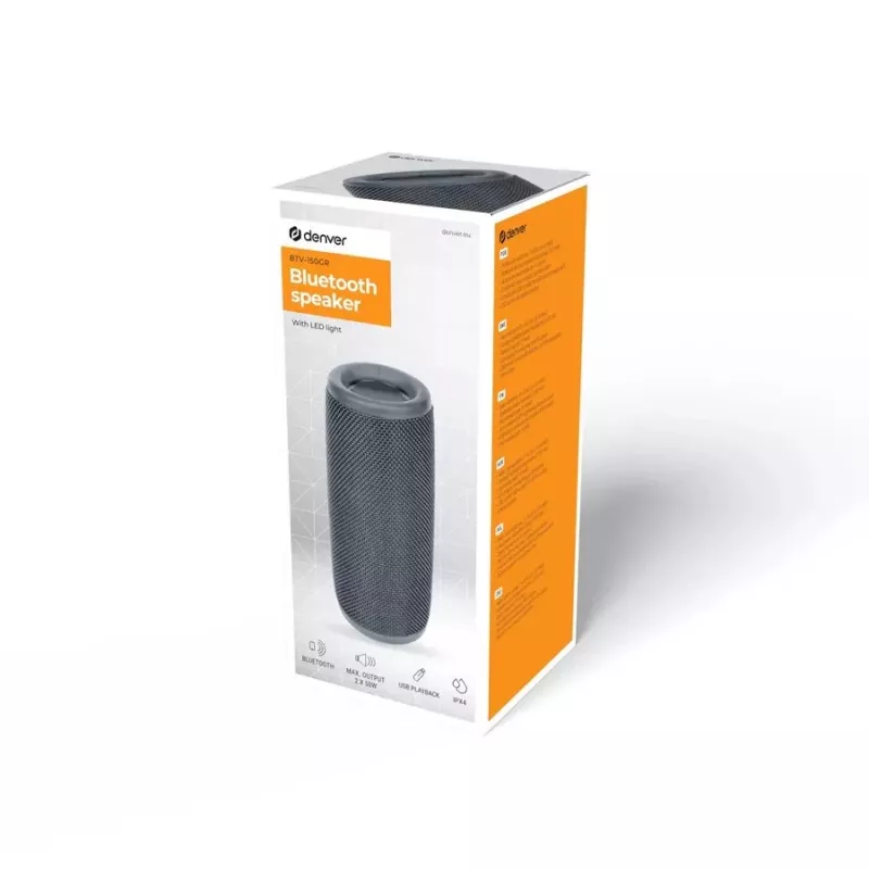 BT-Lautsprecher Denver BTV-150GR 1200 mAh Grau