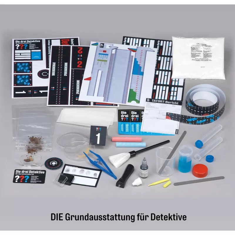 Die drei ??? Detektiv-Carry Case, Detektiv-Sets Komplettausrüstung für junge Detektive