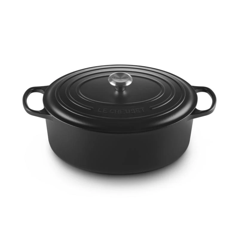 Le Creuset Signature Bräter oval 35 cm schwarz (21178350000430)