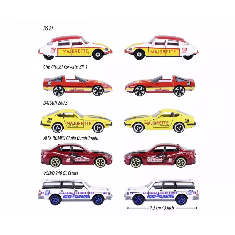Fahrzeugset Majorette 60th Anniversary 5er-Pack