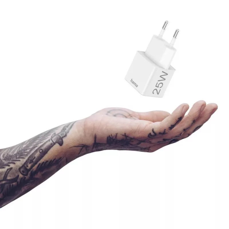 Hama 00201652 Ladegerät 220V USB-C PD/Qualcomm 25W Weiß