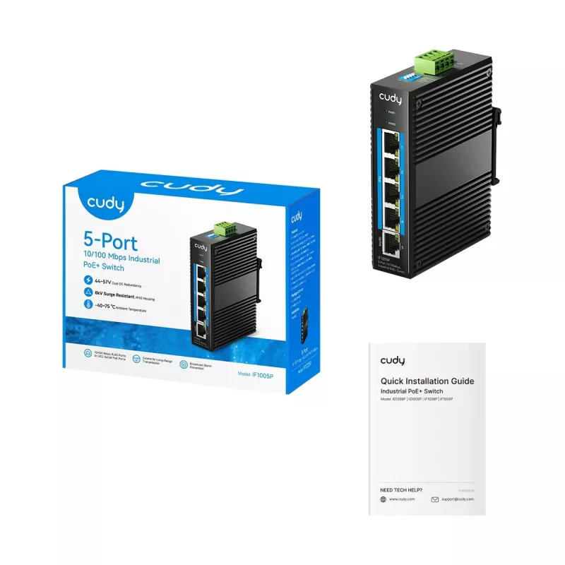 Netzwerk-Switch - Cudy IF1005P (10/100) Schwarz