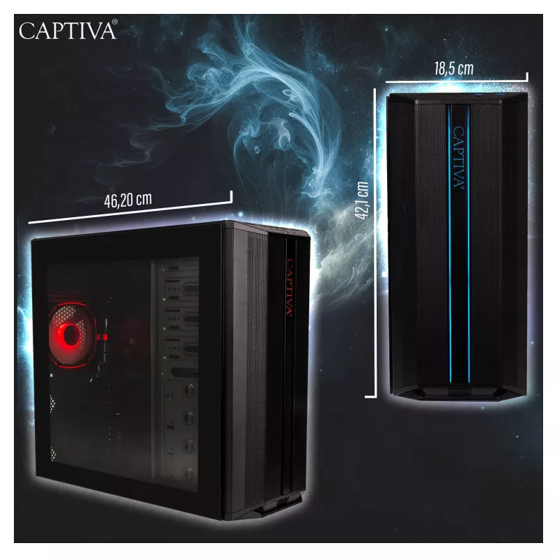 Captiva Advanced Gaming R98-206 Desktop-PC AMD Ryzen 7 5700X, 32GB RAM, 1TB M.2 SSD, Nvidia GeForce RTX 5060, Wi-Fi 6, Windows 11 (98206)