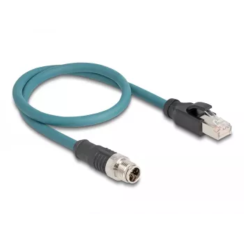 DeLOCK 60077 Kabeladapter M12 RJ-45 Schwarz - türkis (60077)