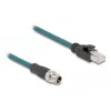 DeLOCK 60077 Kabeladapter M12 RJ-45 Schwarz - türkis (60077)