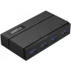 UNITEK Y-HB03001 Interface-Hub USB 3.2 Gen 1 (3.1 Gen 1) Typ-B 5000 Mbit/s Schwarz