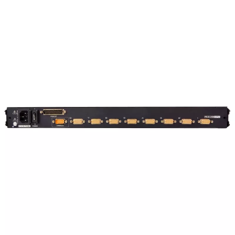 ATEN CL5708MW 43cm breiter LCD KVM Switch, USB-PS/2, VGA, 8 Ports, UK-Layout