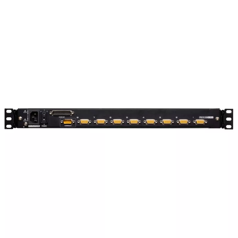 ATEN CL5708MW 43cm breiter LCD KVM Switch, USB-PS/2, VGA, 8 Ports, UK-Layout