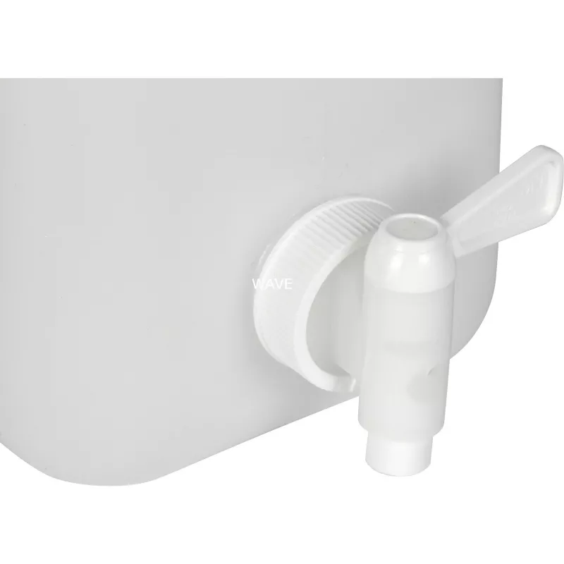 Wasserkanister 10L (Weiß/Transparent, mit Ablasshahn)