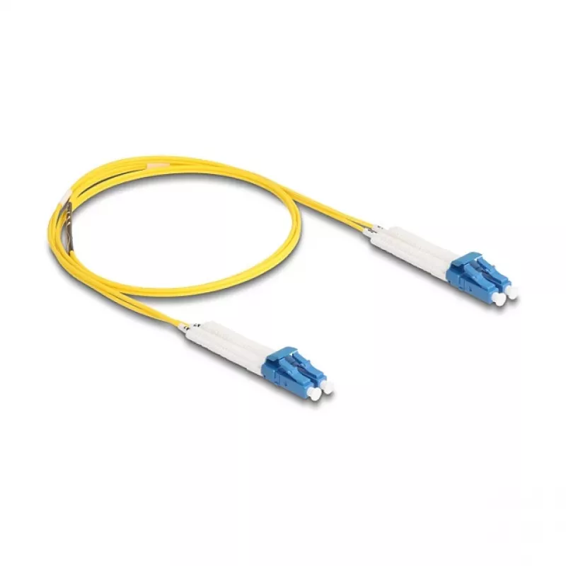 Delock LWL-Kabel LC Duplex auf LC Duplex Singlemode OS2 winkelbar 1 m