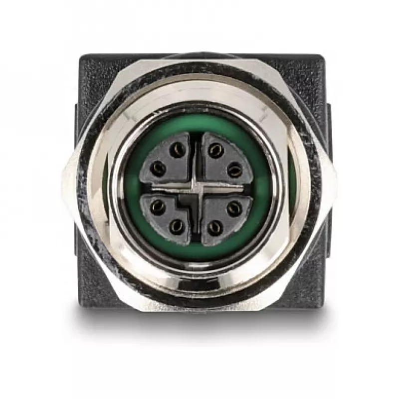 Delock M12 Adapter X-coded 8 Pin Buchse auf RJ45 Buchse gerade
