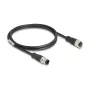 Delock M12 Kabel D-kodiert 4 Pin Stecker auf Buchse PVC 1 m