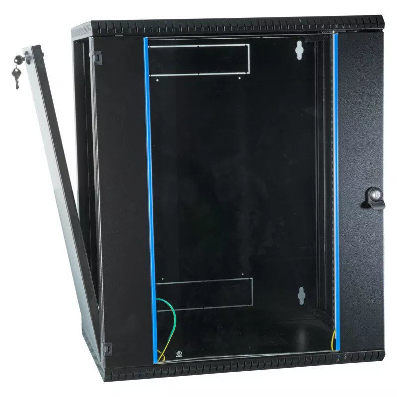 EFB 19 WandEnclosure 15HE, fest, 1-teilig, RAL9005, Tiefe 450 mm