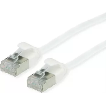 ROLINE Green - Patchkabel - RJ-45 (M) auf RJ-45 (M) - 30 cm - U/FTP - CAT 6a - halogenfrei, vergossen, Snagless, verseilt - Weiß (21.44.1699)