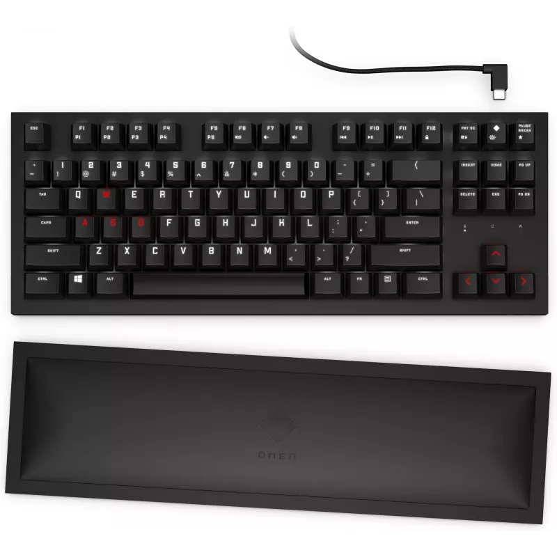 HP OMEN Spacer Wireless TKL-Tastatur, volle Größe (100 %), kabellos, RF Wireless, mechanisch, Schwarz