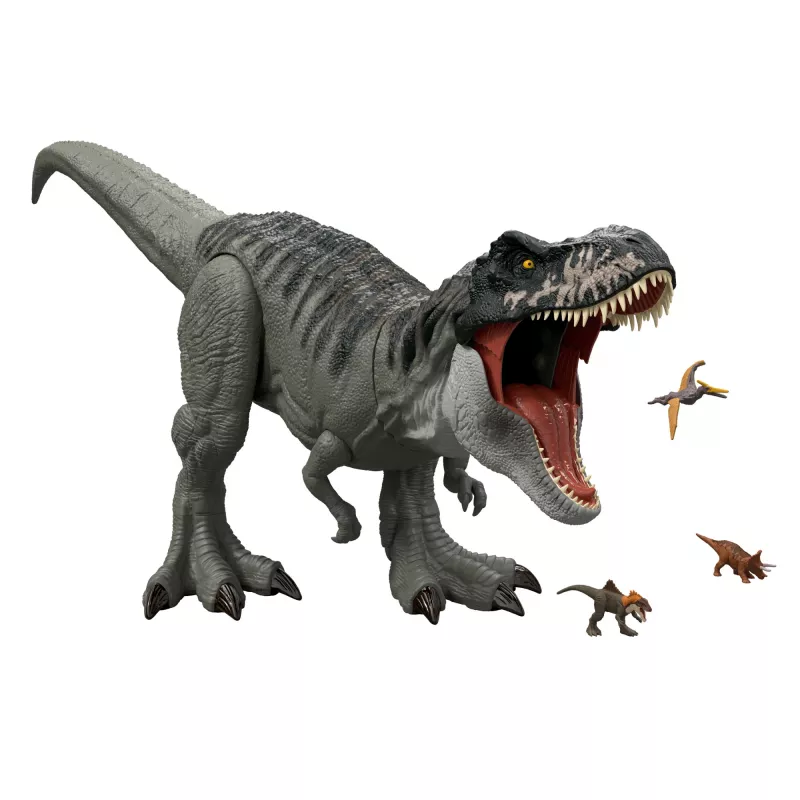 Jurassic World Rebirth Super Colossal Tyrannosaurus Rex Action-Figur, T-Rex Dinosaurier-Filmspielzeug