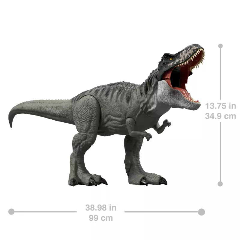 Jurassic World Rebirth Super Colossal Tyrannosaurus Rex Action-Figur, T-Rex Dinosaurier-Filmspielzeug
