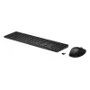 HP 650 Wireless Tastatur and Maus Combo, Full-size (100%), Wireless, RF Wireless, Membrane, Schwarz, Maus enthalten