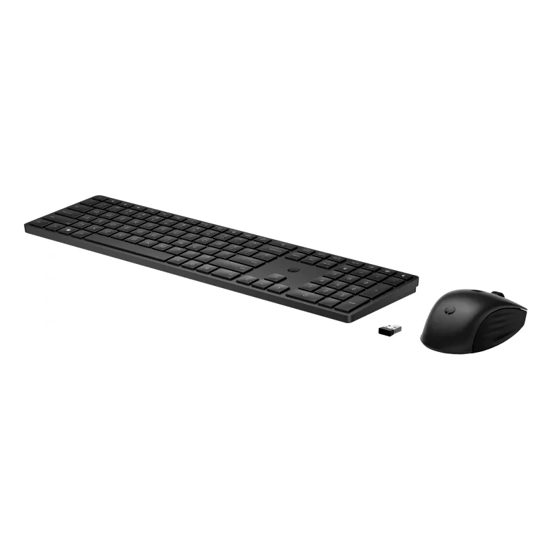 HP 650 Wireless Tastatur and Maus Combo, Full-size (100%), Wireless, RF Wireless, Membrane, Schwarz, Maus enthalten