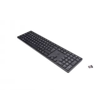 HP 450 Programmierbare kabellose Tastatur RF Wireless + USB AZERTY Belgisch Schwarz
