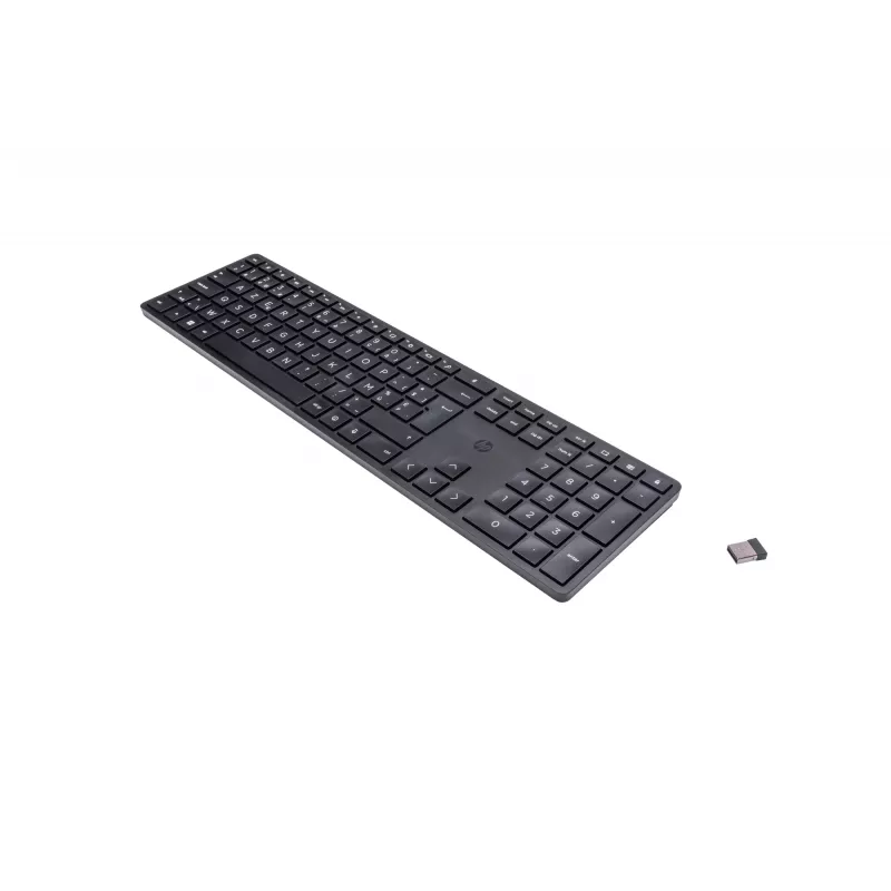 HP 450 Programmierbare kabellose Tastatur RF Wireless + USB AZERTY Belgisch Schwarz