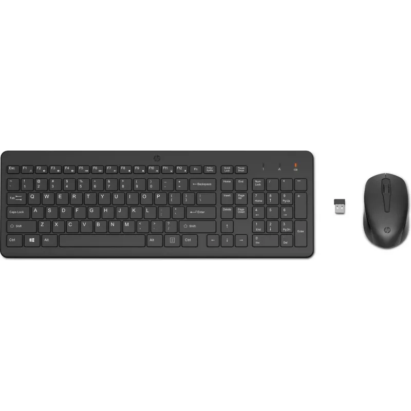 HP 330 Wireless Maus- und Tastatur-Kombination, Full-size (100%), Kabellos, RF Wireless, Schwarz, Maus inklusive