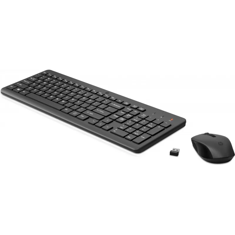 HP 330 Wireless Maus- und Tastatur-Kombination, Full-size (100%), Kabellos, RF Wireless, Schwarz, Maus inklusive