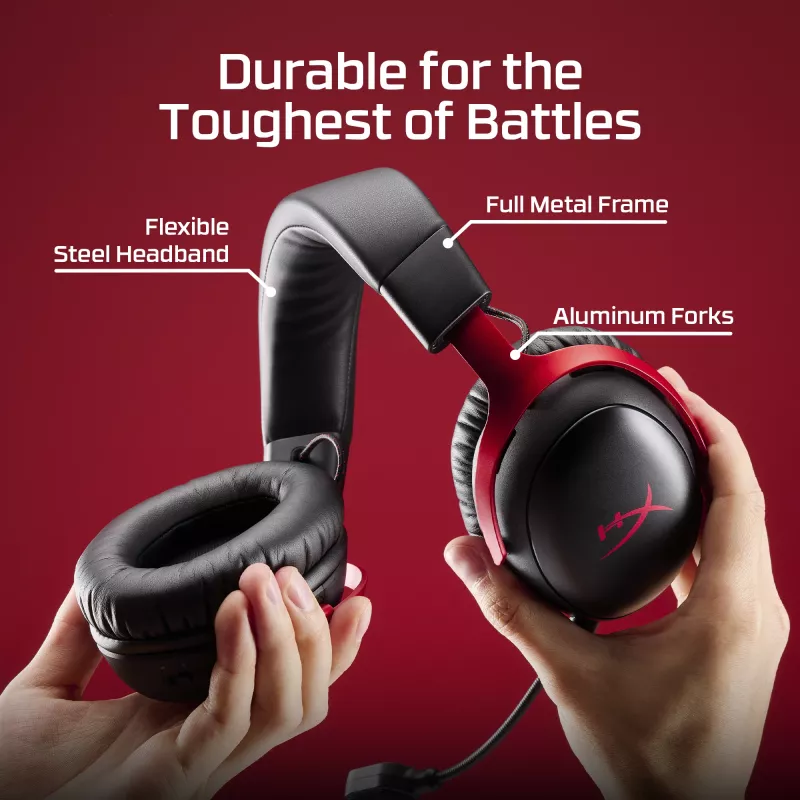 HyperX Cloud III S - Kabelloses Gaming-Headset (Weiß), Kabellos, 20 - 20000 Hz, Gaming, 340 g, Headset, Weiß