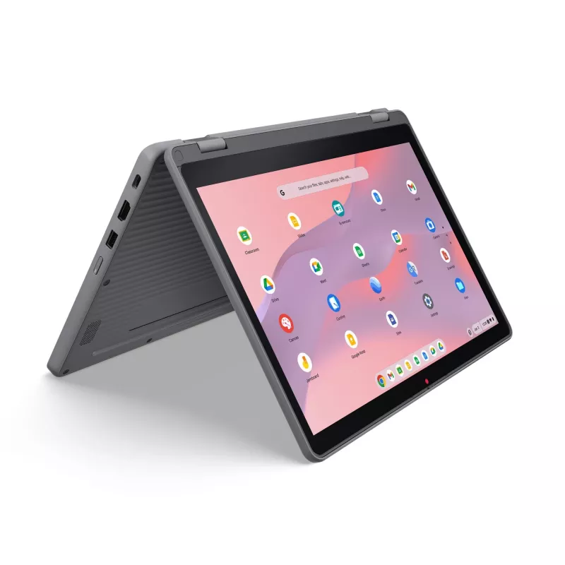Lenovo Chrome 500e 2in1 G5 M89 MediaTek Kompanio 540 Chromebook 31 cm (12,2″) Touchscreen WUXGA 8 GB LPDDR5x-SDRAM 64 GB UFS Wi-Fi 6E (802.11ax) ChromeOS Englisch Grau
