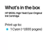 HP 963XL High Yield Cyan Original Druckerpatrone, Hohe (XL) Reichweite, Cyan, Pigmenttinte, 22.77 ml, 1 Stk., Einzelpackung