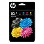 HP 937 CMYK Original-Tintenpatrone 4er-Pack, Standardreichweite, Schwarz, Cyan, Magenta, Gelb, 4 Stk., 1250 Seiten, 800 Seiten, Kombipack