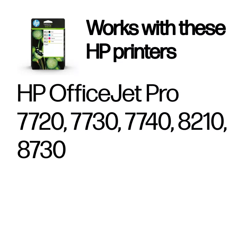 HP 953 4er-Pack Schwarz/Cyan/Magenta/Gelb Original Tintenpatronen