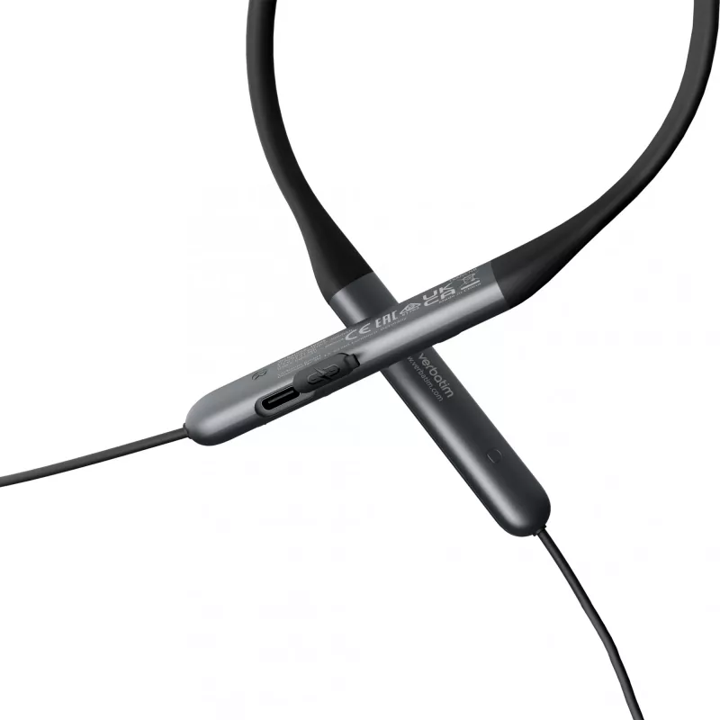 Verbatim TruSound ANC Neckband-Kopfhörer Schwarz, Kabellos, 20 - 20000 Hz, Musik/Alltag, 46,5 g, Headset, Schwarz
