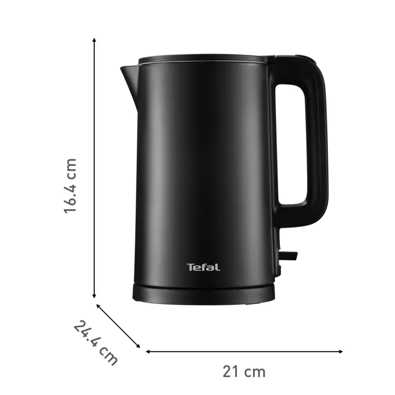 Tefal Thermo Protect KO1408E0 elektrischer Wasserkocher 1,5 l 1500 W Schwarz