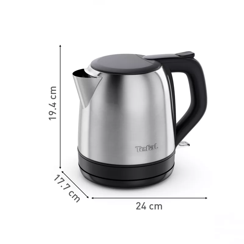 Tefal Subito Mini KO5S2DE0 Wasserkocher 1 L 2400 W Schwarz, Edelstahl