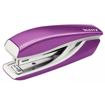 Leitz NeXXt WOW Mini-Metallhefter, 10 Blatt, Lila, P2, Metall, Kunststoff, 80 g/m², 3,5 cm