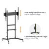 Equip Economy TV-Trolley 55 Zoll - 100 Zoll, 2,54 m (100 Zoll), 100 x 100 mm, 800 x 600 mm, -10 - 5°, Kunststoff, Edelstahl, Schwarz
