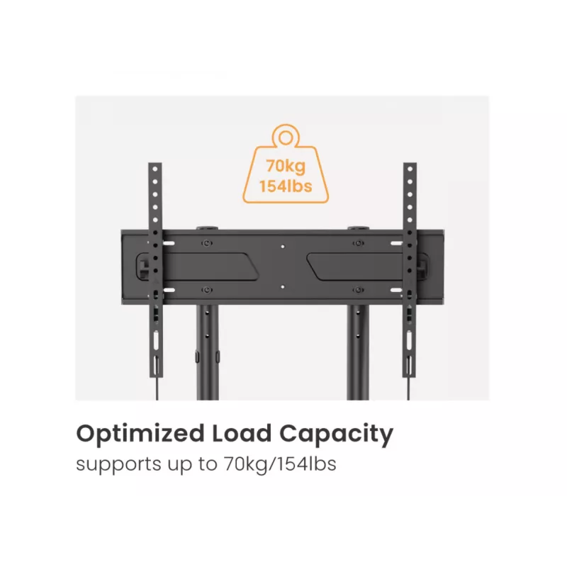 Equip Economy TV-Trolley 55 Zoll - 100 Zoll, 2,54 m (100 Zoll), 100 x 100 mm, 800 x 600 mm, -10 - 5°, Kunststoff, Edelstahl, Schwarz