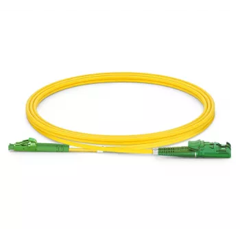 Equip E2000/APC auf LC/APC Glasfaserkabel, SM, Duplex, 10 m, OS2, E-2000, LC