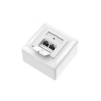 Hama 00300029 Netzwerkdose 2 x RJ-45 Weiß