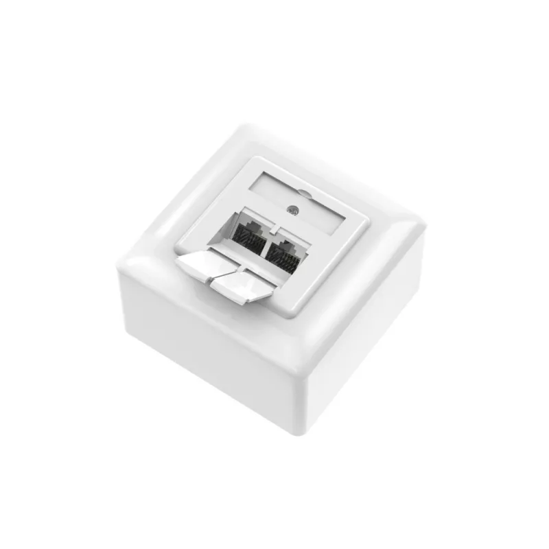 Hama 00300029 Netzwerkdose 2 x RJ-45 Weiß