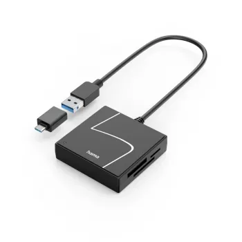 Hama 00200148 Kartenleser USB 3.2 Gen 1 (3.1 Gen 1) Typ-A/Typ-C Schwarz