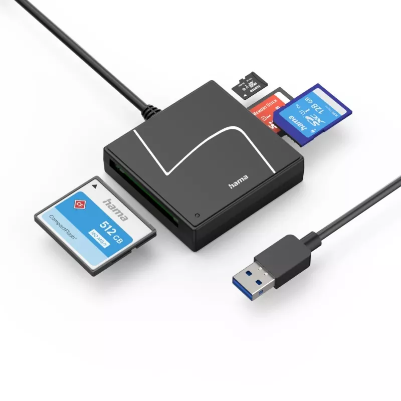 Hama 00200148 Kartenleser USB 3.2 Gen 1 (3.1 Gen 1) Typ-A/Typ-C Schwarz