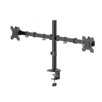 Hama Monitorhalterung, 2 Monitore, höhenverstellbar, schwenk-/neigbar, 13 Zoll – 35 Zoll, Schwarz